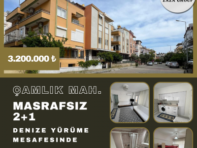 Didim Çamlık Mahallesi'nde Denize Yürüme Mesafesinde, Masrafsız 2+1 Daire!