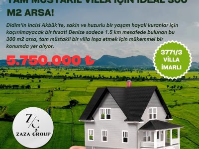 DİDİM AKBÜKTE 300 M2 MÜSTAKİL VİLLA ARSASI 